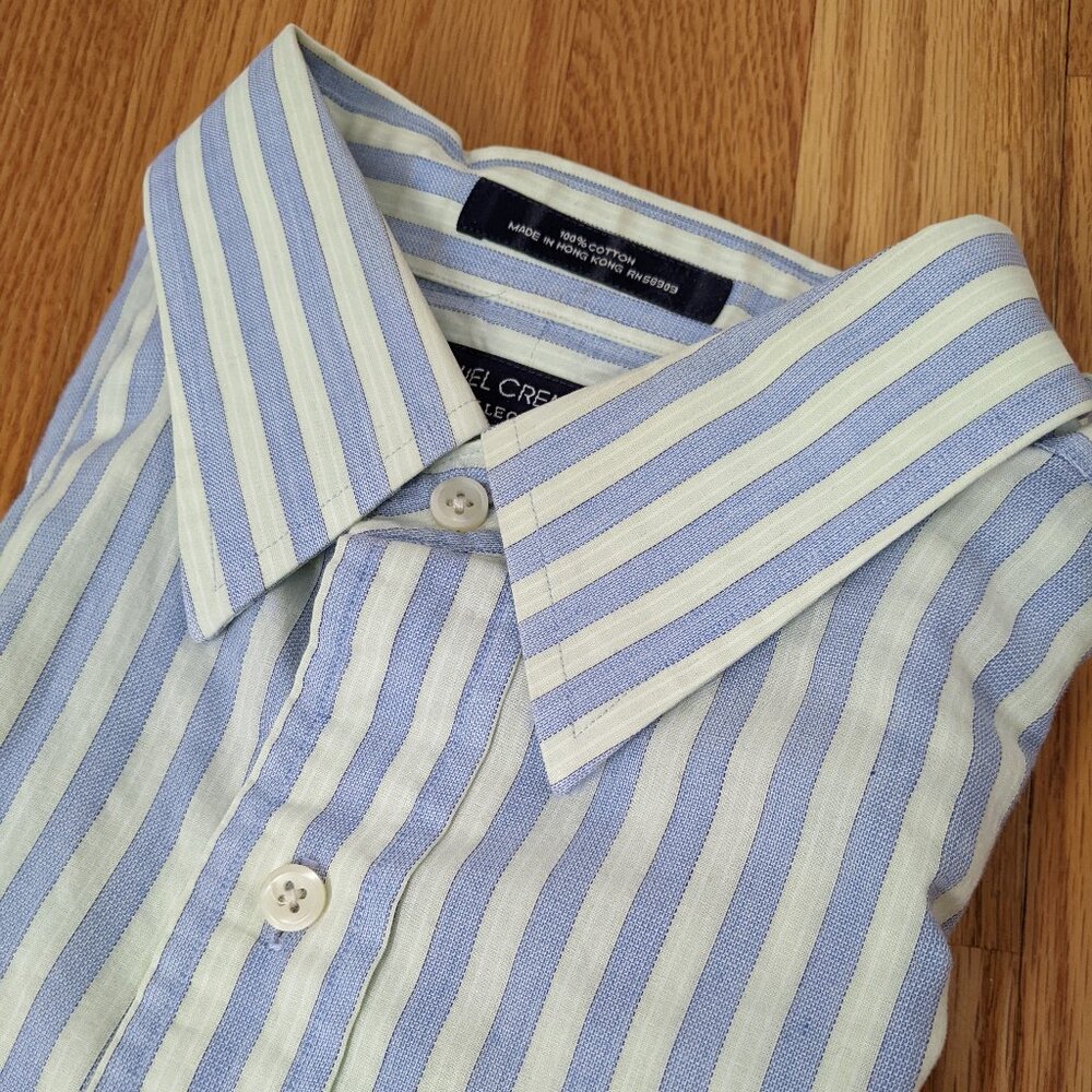Daniel Cremieux 16.5x35 Dress Shirt - Blue/Green